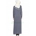 Front open Nida abaya- Grey